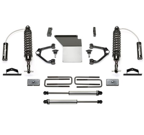 Fabtech 14-18 GM K1500 w/OE Alum. UCA 4in Budget UCA System w/DL 2.5 Resi Coilovers & Rear DL Shocks