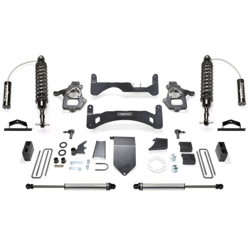 Fabtech 14-18 GM C/K1500 P/U w/oE Alm Or Stmp Stl UCA 6in Perf Sys G2 w/Dl 2.5 & 2.25