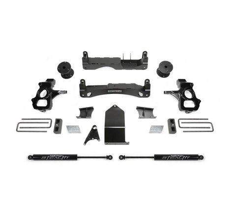 Fabtech 14-18 GM C/K1500 P/U w/oE Alm Or Stmp Stl UCA 4in Basic Sys w/Stealth