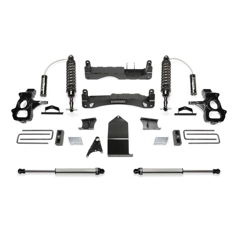 Fabtech 14-18 GM C/K1500 P/U w/oE Alm Or Stmp Stl UCA 4in Perf Sys w/Dl 2.5 & 2.25