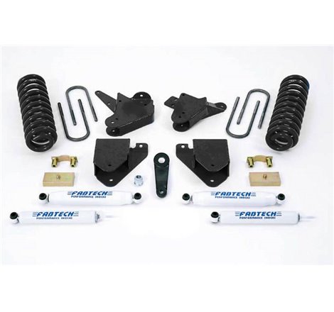 Fabtech 01-04 Ford F250/350 2WD 6in Basic Sys w/Perf Shks