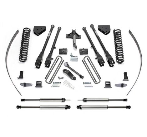 Fabtech 08-16 Ford F250 4WD w/o Factory Overload 8in 4Link Sys w/Coils & Dlss Shks