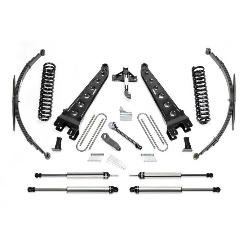 Fabtech 08-16 Ford F250/350 4WD 8in Rad Arm Sys w/Coils & Rr Lf Sprngs & Dlss Shks