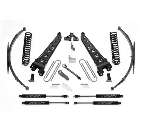 Fabtech 08-16 Ford F250/350 4WD 8in Rad Arm Sys w/Coils & Rr Lf Sprngs & Stealth