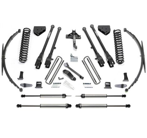 Fabtech 08-16 Ford F250/350 4WD 8in 4Link Sys w/Coils & Rr Lf Sprngs & Dlss Shks