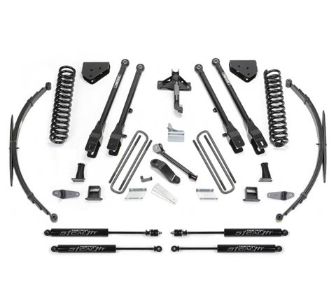 Fabtech 08-16 Ford F250/350 4WD 8in 4Link Sys w/Coils & Rr Lf Sprngs & Stealth