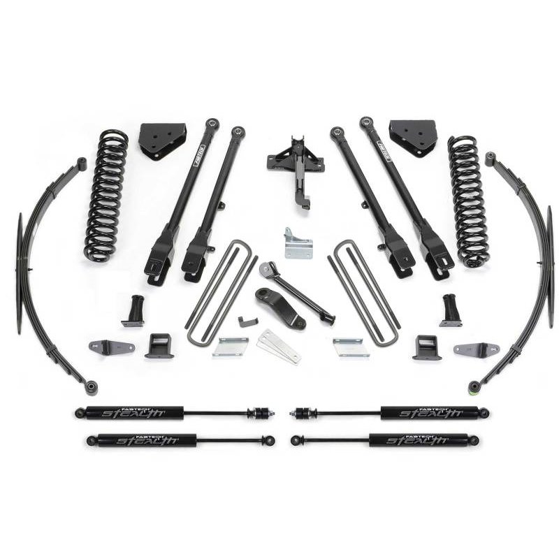 Fabtech 08-16 Ford F250/350 4WD 8in 4Link Sys w/Coils & Rr Lf Sprngs & Stealth