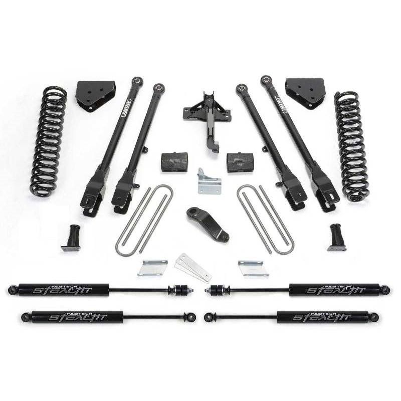 Fabtech 08-16 Ford F250/F350 4WD 4in 4Link Sys w/Coils & Stealth