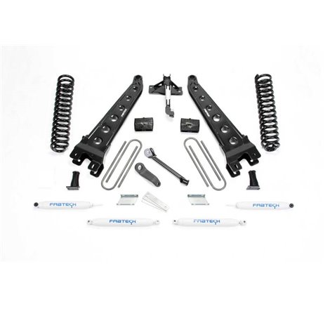 Fabtech 17-21 Ford F250/F350 4WD Diesel 4in Rad Arm Sys w/Coils & Perf Shks