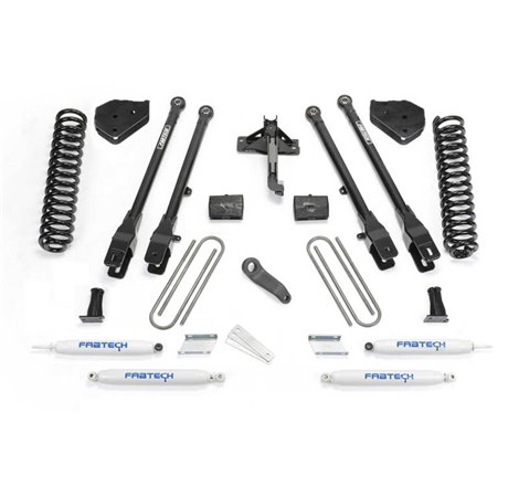 Fabtech 17-21 Ford F250/F350 4WD Diesel 6in 4Link Sys w/Coils & Perf Shks