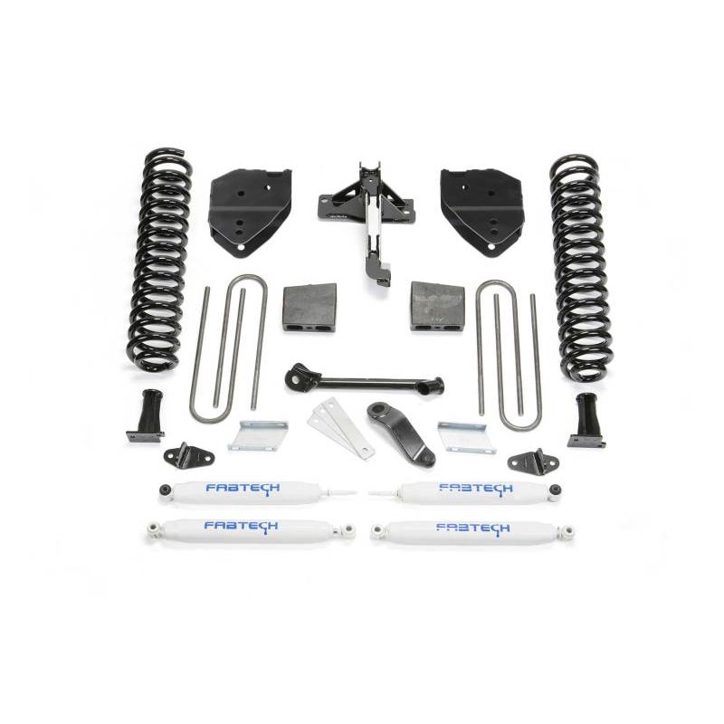 Fabtech 17-21 Ford F250/F350 4WD Gas 4in Basic Sys w/Perf Shks