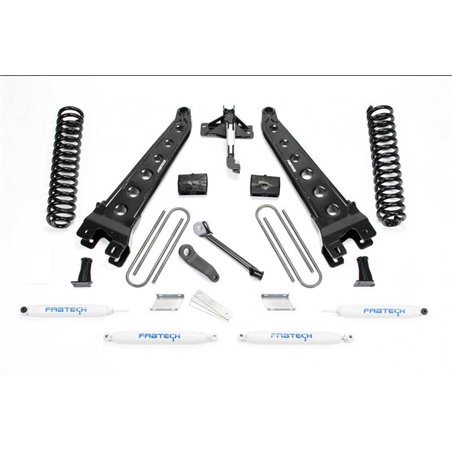 Fabtech 17-21 Ford F250/F350 4WD Gas 4in Rad Arm Sys w/Coils & Perf Shks