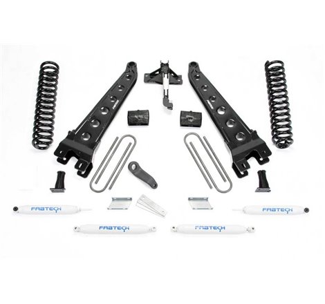 Fabtech 17-21 Ford F250/F350 4WD Gas 6in Rad Arm Sys w/Coils & Perf Shks