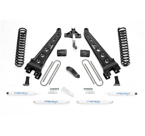 Fabtech 17 Ford F450/F550 4WD Diesel 6in Rad Arm Sys w/Coils & Perf Shks