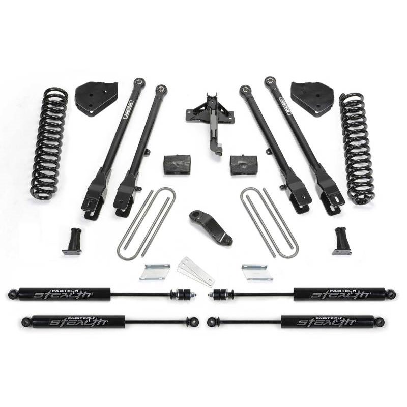 Fabtech 17 Ford F450/F550 4WD Diesel 6in 4Link Sys w/Coils & Stealth