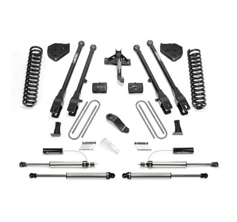 Fabtech 17-21 Ford F250/350 4WD Diesel 4in 4Link Sys w/Coils & 2.25 Dl Resi Frt & Dl Rr Shks