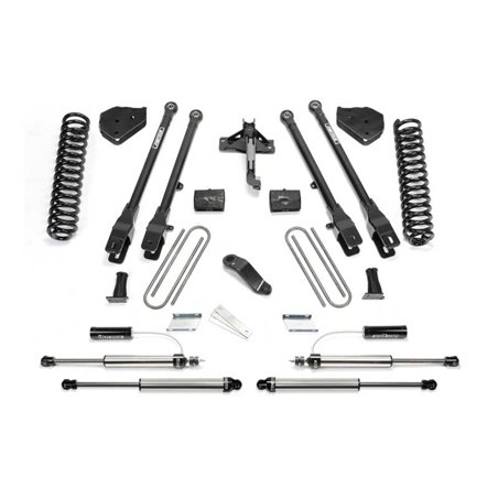 Fabtech 17-21 Ford F250/350 4WD Diesel 4in 4Link Sys w/Coils & 2.25 Dl Resi Frt & Dl Rr Shks