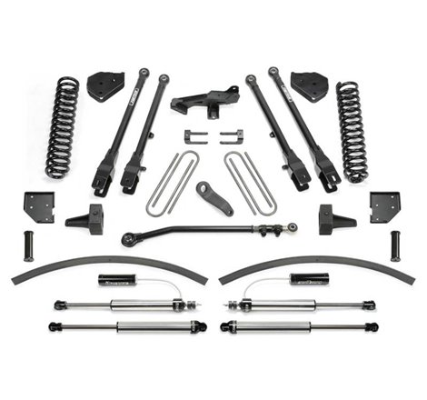 Fabtech 17-21 Ford F250/F350 4WD Diesel 8in 4Link Sys w/Coils & Dl Resi Shks