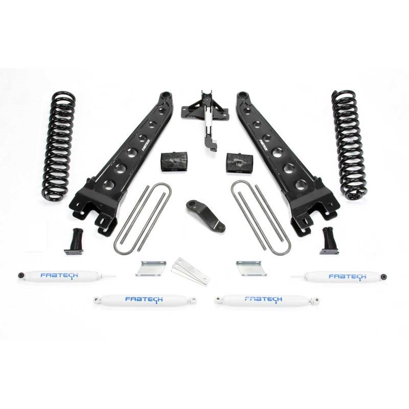 Fabtech 18 Ford F450/F550 4WD Diesel 6in Rad Arm Sys w/Coils & Perf Shks