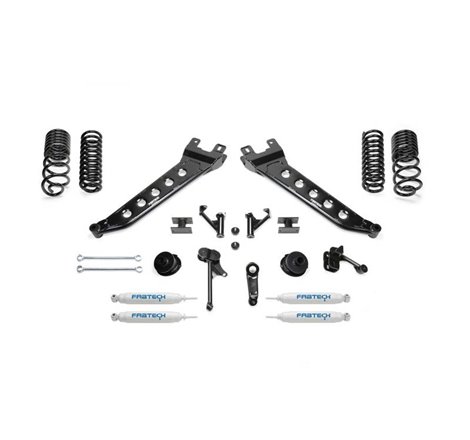 Fabtech 14-18 Ram 2500 4WD 5in Radius Arm Kit w/Perf Shks