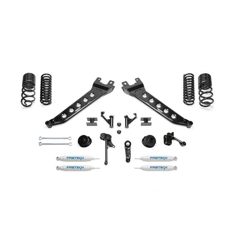 Fabtech 14-18 Ram 2500 4WD 5in Radius Arm Kit w/Perf Shks