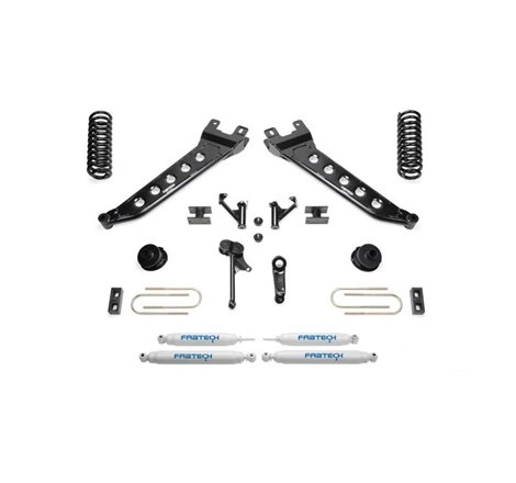 Fabtech 13-18 Ram 3500 4WD 5in Radius Arm Kit w/Perf Shks