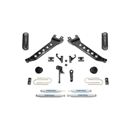 Fabtech 13-18 Ram 3500 4WD 5in Radius Arm Kit w/Perf Shks