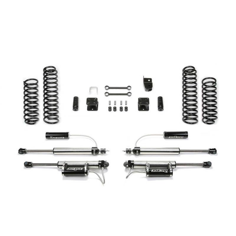 Fabtech 07-18 Jeep JK 4WD 4-Door 3in Sport System w/DL 2.25 Resi Shocks