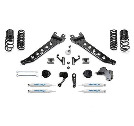 Fabtech 19-22 Ram 2500 4WD 5in Radius Arm Kit w/Perf Shks