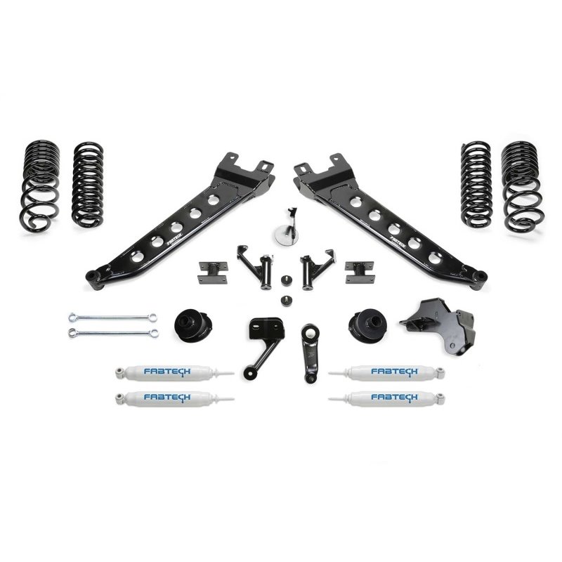 Fabtech 19-22 Ram 2500 4WD 5in Radius Arm Kit w/Perf Shks