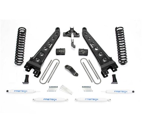 Fabtech 19-20 Ford F450/F550 4WD Diesel 6in Rad Arm Sys w/Coils & Perf Shks