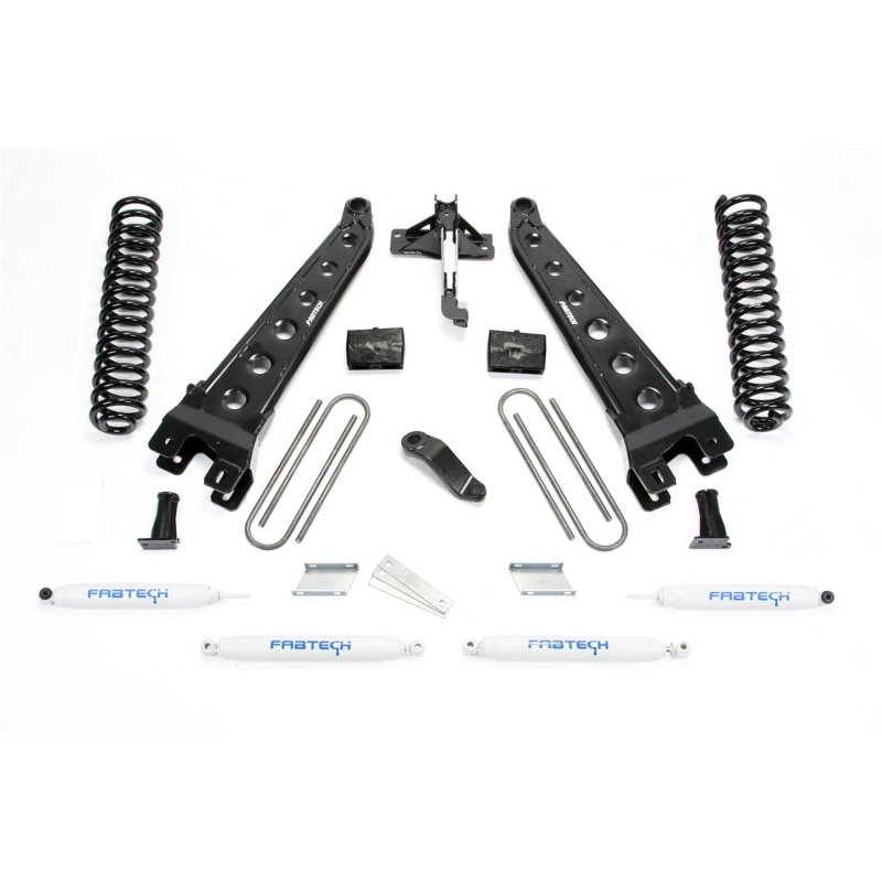 Fabtech 19-20 Ford F450/F550 4WD Diesel 6in Rad Arm Sys w/Coils & Perf Shks