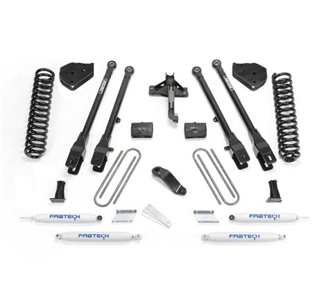 Fabtech 19-20 Ford F450/F550 4WD Diesel 6in 4Link Sys w/Coils & Perf Shks