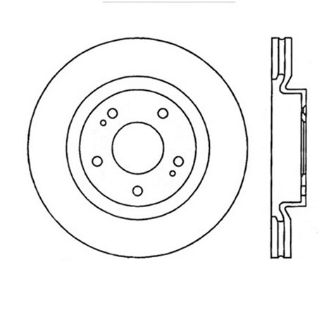 StopTech Power Slot 08-09 Evo 10 Slotted Left Front Rotor