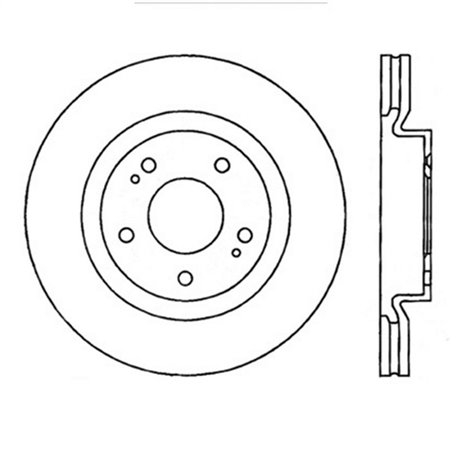 StopTech Power Slot 08-09 Evo 10 Slotted Left Front Rotor