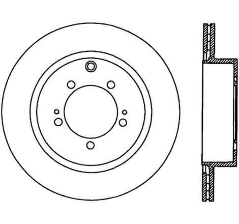 StopTech Power Slot 08-09 Evo 10 Cryo Slotted Left Rear Rotor