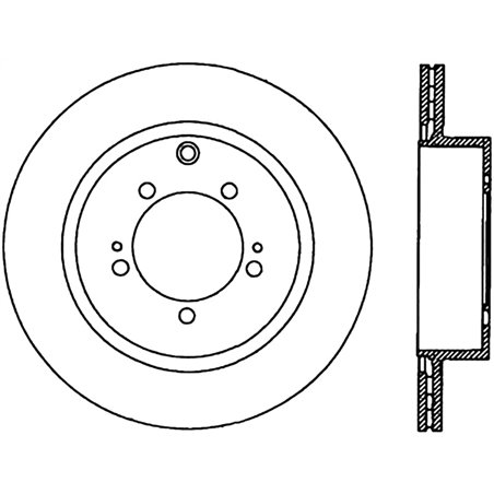 StopTech Power Slot 08-09 Evo 10 Cryo Slotted Left Rear Rotor