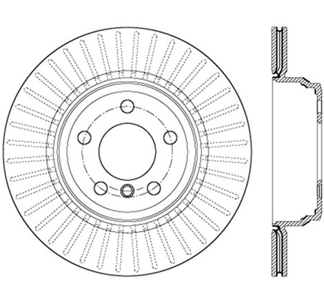 StopTech 12-16 BMW 335i Slotted & Drilled Rear Right Rotor