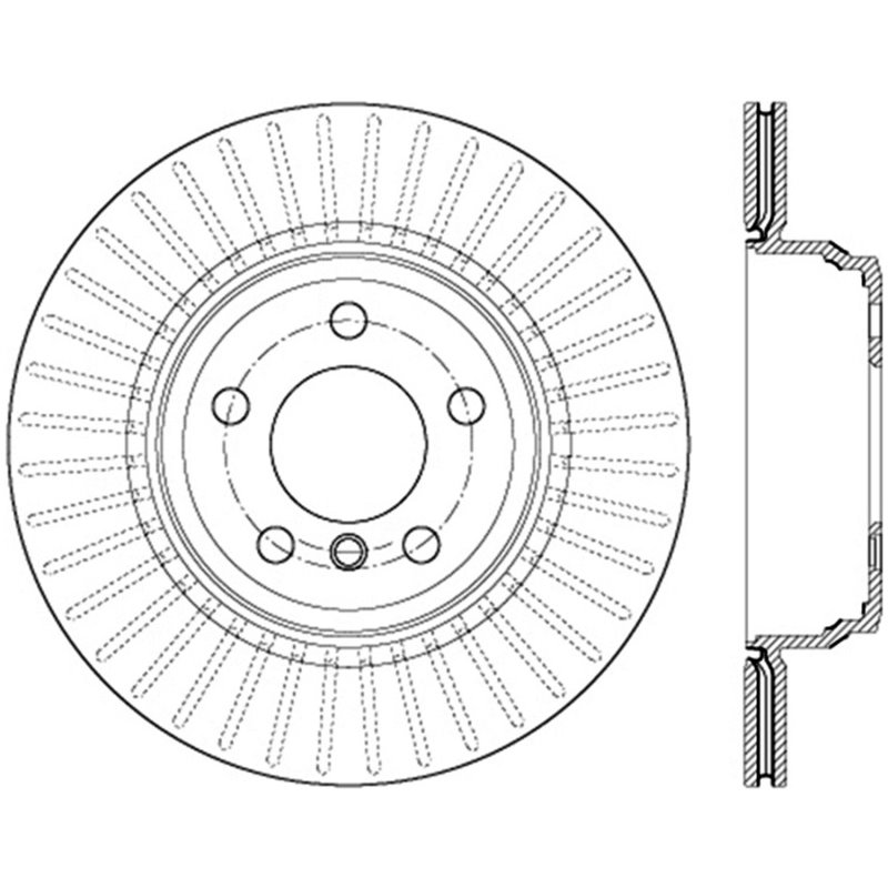 StopTech 12-16 BMW 335i Slotted & Drilled Rear Right Rotor