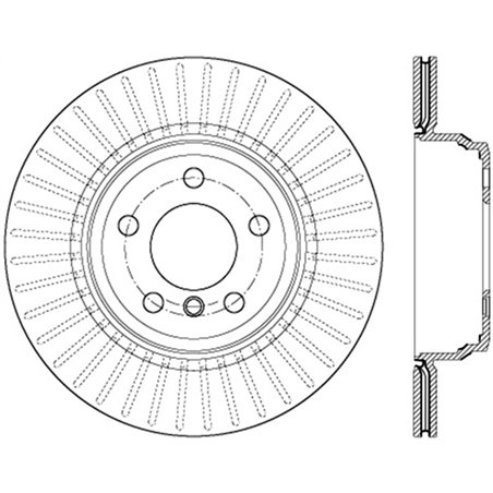 StopTech 12-16 BMW 335i Slotted & Drilled Rear Right Rotor