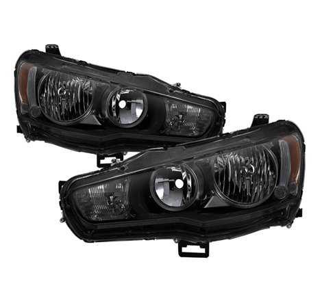 xTune Mitsubishi Lancer 08-15 OE Style Headlights - Black Smoke HD-JH-ML08-AM-BSM