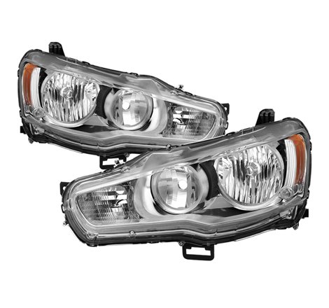 xTune Mitsubishi Lancer 08-15 OE Style Headlights - ALL Chrome HD-JH-ML08-AM-C