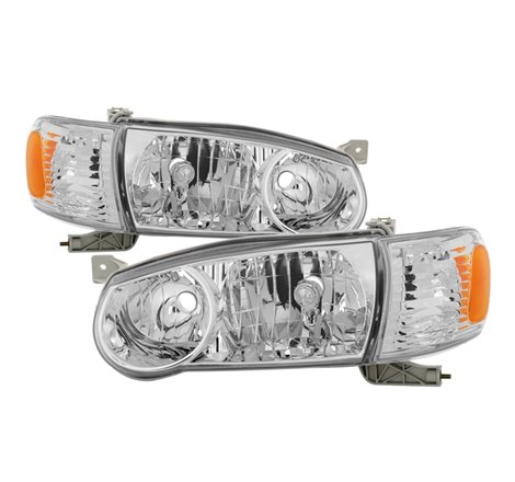 xTune Toyota Corolla 01-02 OE Style Headlights w/Amber Corner Lights - Chrome HD-JH-TC01-AM-C