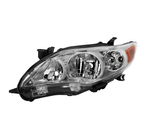 xTune Toyota Corolla 11-13 Driver Side Headlights - OEM Left - Chrome HD-JH-TCO11-OE-L