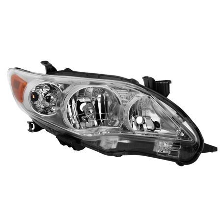 xTune Toyota Corolla 11-13 Passenger Side Headlights - OEM Right - Chrome HD-JH-TCO11-OE-R