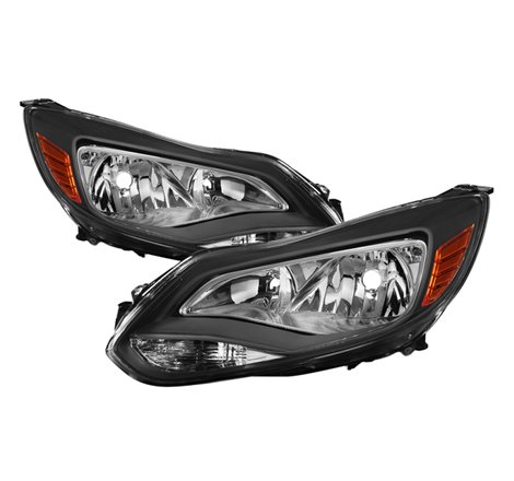 xTune Ford Focus 2012-2014 Halogen Only OEM Style Headlights - Black HD-JH-FFOC12-AM-BK