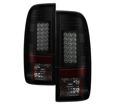 Spyder 08-16 Ford Super Duty LED Tail Lights Black Smoke ALT-YD-FS07-LED-BSM