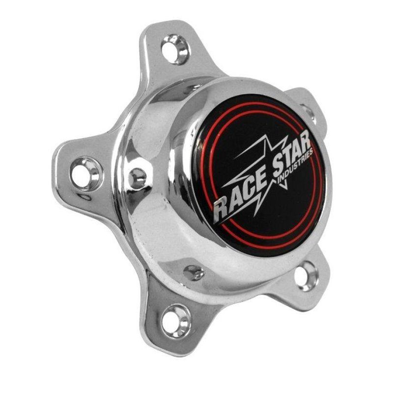 Race Star 5 Lug Cap Short Plastic Chrome (incl. Medallion & Screws)