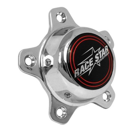 Race Star 5 Lug Cap Short Plastic Chrome (incl. Medallion & Screws)