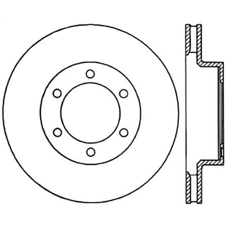 StopTech 2003-2008 Toyota 4Runner Slotted & Drilled Right Front Cyro Rotor